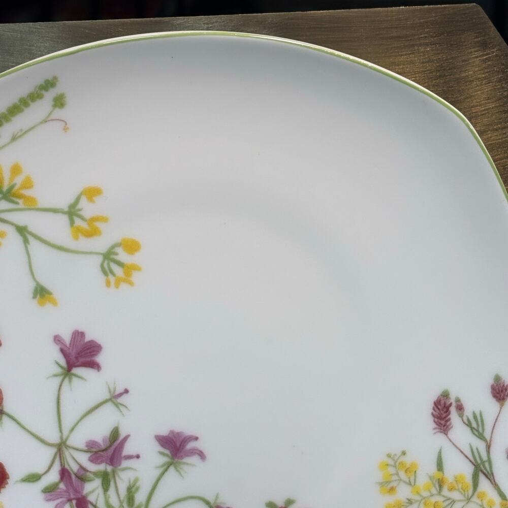 Mikasa Floral Square Salad Plate Wildflower Garden Bone China New Without Tag - Picture 8 of 9